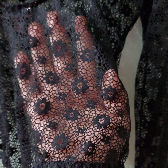 Victoria's Secret Black Floral Lace Bodysuit - Picture 3 of 7